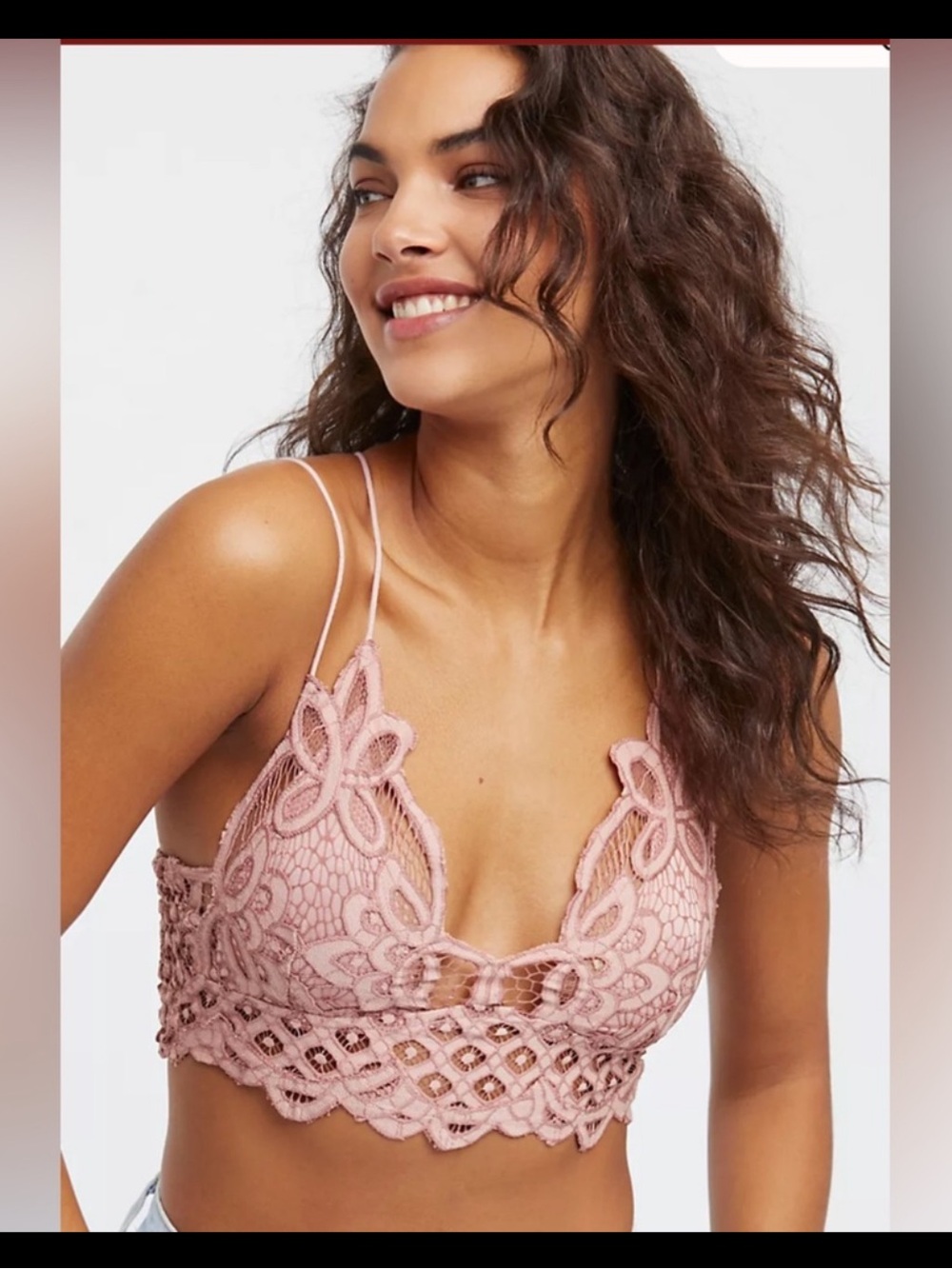 NWT FP Intimately One Adella Bralette in Color Ballet / M